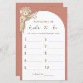 Bohemian How old was the bride douche game (Voorkant / Achterkant)