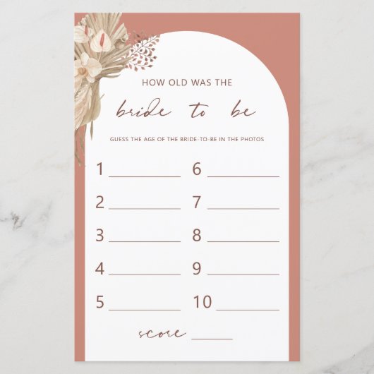 Bohemian How old was the bride douche game (Voorkant)