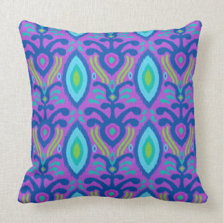 Bohemian Ikat Pillow (paarse turquoise) Kussen