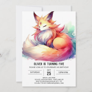 Bohemian Joyful Fox verjaardag Kaart