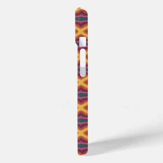 Bohemian Kleurenpalet Golvende Lattice Patroon Art Case-Mate iPhone Case (Achterkant / Links)