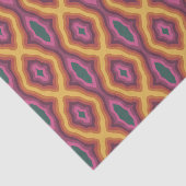 Bohemian Kleurenpalet Golvende Lattice Patroon Art Tissuepapier (Detail)