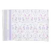 Bohemian Lavender Waterverf Floral Toile Kussensloop (Voorkant)
