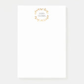 BOHEMIAN LEAF KRANS LOGO in GOUDEN Post-it® notes (Voorkant)