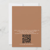 Bohemian Luxury Elegant Modern QR Code Wedding Kaart (Achterkant)