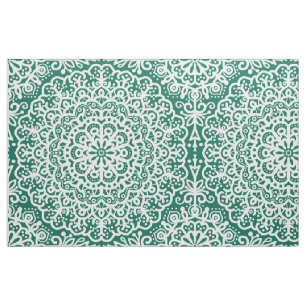 Bohemian Mandala Lace Emerald Green Jewel Tone Stof