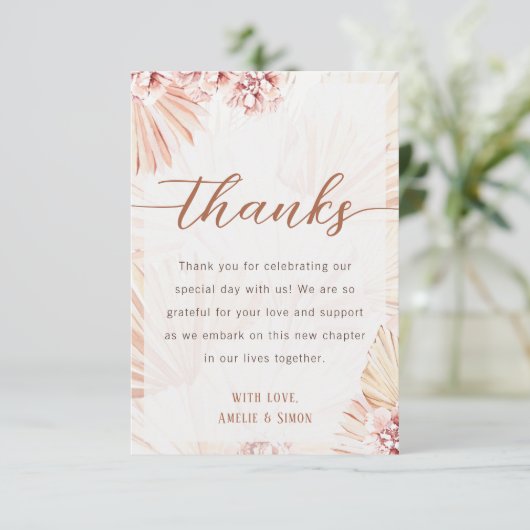 Bohemian Merci Note Boho Mariage Engagement Party (Debout devant)