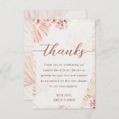 Bohemian Merci Note Boho Mariage Engagement Party (Devant / Derrière)