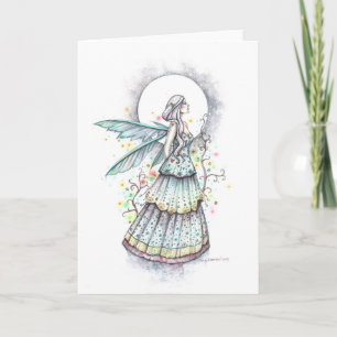 Bohemian Moon Fairy Fantasy Art Illustratie Blank Kaart