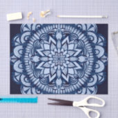 Bohemian Navy Blue Tie Dye Mandala Tissuepapier (Craft)