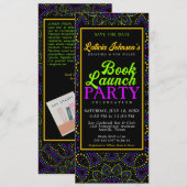 Bohemian Neon Nights Boekenlancering Kaart (Voorkant / Achterkant)