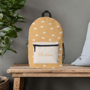 Bohemian Neutral Sun Aangepaste Naam Bedrukte Rugzak
