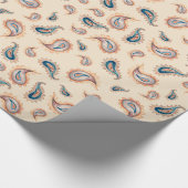 Bohemian Paisley: Handgetekende Waterverf Cadeaupapier (Hoek)