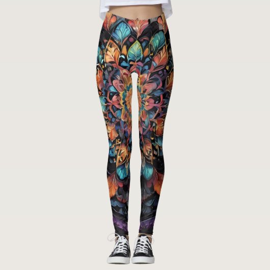 Bohemian Paisley no 3 Leggings (Devant)
