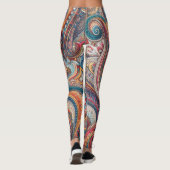 Bohemian Paisley no 7 Leggings (Dos)