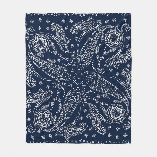 Bohemian Paisley  Print Fleece Deken (Voorkant)