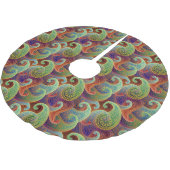 Bohemian Paisley Timeless Pattern Kerstboom Rok (Gekanteld)