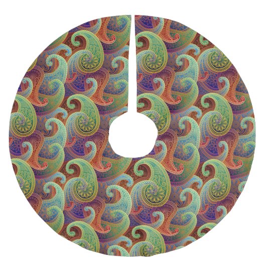 Bohemian Paisley Timeless Pattern Kerstboom Rok (Voorkant)