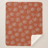 Bohemian Palm Pattern Sherpa Deken (Voorkant)