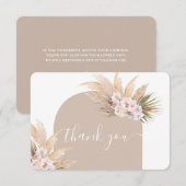 Bohemian Pampas Grass bedankje Bedankkaart (Voorkant / Achterkant)