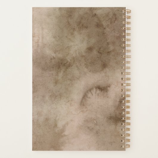 Bohemian Pampas Grass Waterverf Trouwplanner Planner (Achterkant)