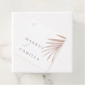 Bohemian Pampas Grass Wedding Bedankjes Labels (In situ)