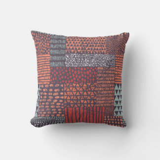 Bohemian patchwork: met de hand getekend naadloos kussen
