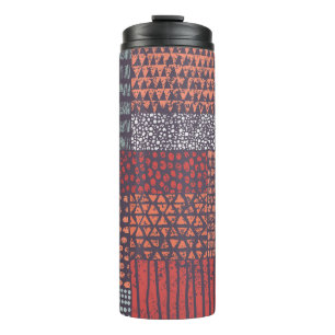 Bohemian patchwork: met de hand getekend naadloos thermosbeker