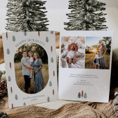 Bohemian Pine Foto Kerstvakantie Kaart