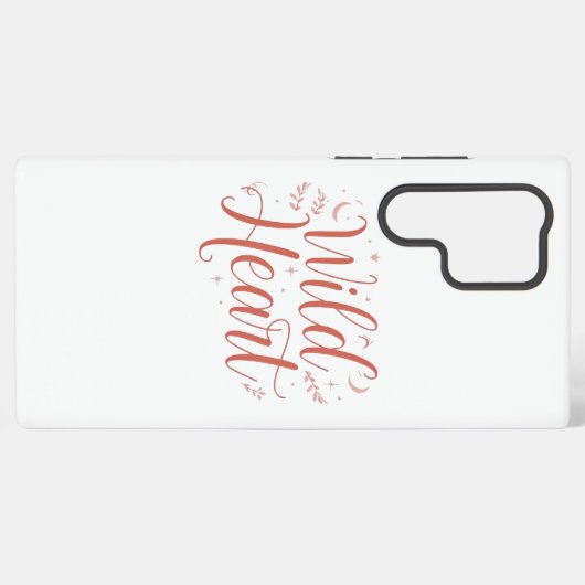 Bohemian Pink Script Typography Samsung Galaxy Hoesje (Achterkant horizontaal)