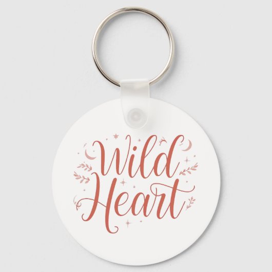 Bohemian Pink Script Typography Sleutelhanger (Voorkant)