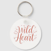 Bohemian Pink Script Typography Sleutelhanger (Achterkant)