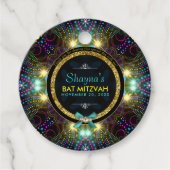 Bohemian Princess  Lights Bat Mitzvah Bedankjes Labels (Voorkant)