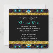 Bohemian Princess  Lights Bat Mitzvah Kaart (Achterkant)