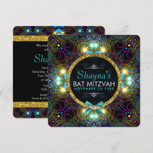 Bohemian Princess Lights Bat Mitzvah Kaart