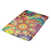 Bohemian Psychedelic Garden Retro Boho Colorful Badmat (Gekanteld)