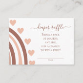 Bohemian Rainbow Diaper Raffle Enclosure Card Informatiekaartje (Voorkant)