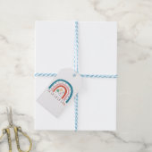 Bohemian Rainbow Kerstvakantie Cadeaulabel (Met Touw)