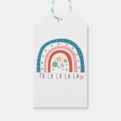 Bohemian Rainbow Kerstvakantie Cadeaulabel (Voorkant)