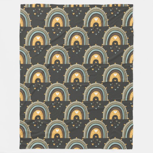 Bohemian Rainbow Pattern Fleece Deken (Voorkant)