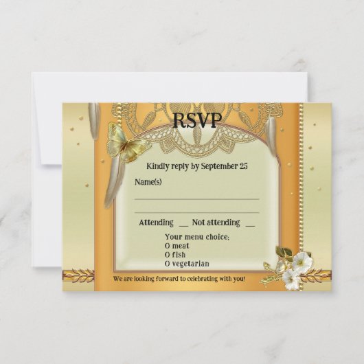 Bohemian Retro Drocatcher Wedding RSVP Card Kaart (Voorkant)