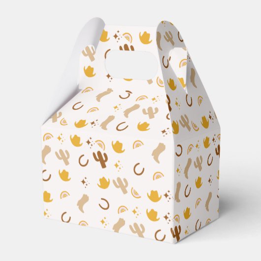 Bohemian Rodeo Birthday Cowgirl Rainbow Party Bedankdoosjes (Achterkant)