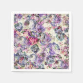  Bohemian rustiek roze lavendel bloemenmolen Servetten (Voorkant)