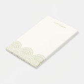 Bohemian Scallops Custom Post-it - Moss Post-it® Notes (Schuin)