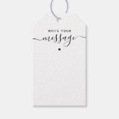 Bohemian Script Unique Wedding Guest Book Idee Cadeaulabel (Voorkant)