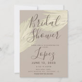 Bohemian Simple Pampas Vrijgezellenfeest Beige Bro Kaart (Voorkant)