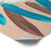 Bohemian Spirit Wolf Dream Catcher Poster (Hoek)