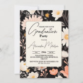 Bohemian Spring Floral Graduation Party Kaart (Voorkant)