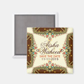 Bohemian Stars Annonce Mariage Date Magnet (Recto/Verso)