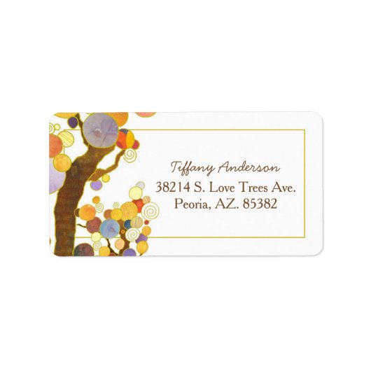 Bohemian Style Wedding Address Etiket (Voorkant)